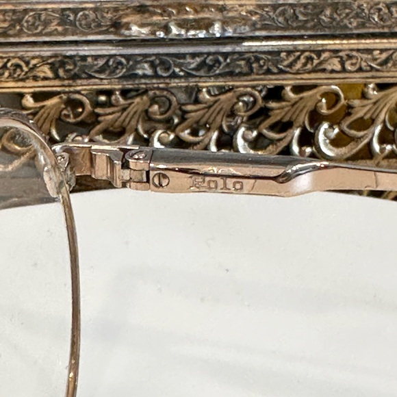 VTG Polo - Gold-Toned Round Rx Eyeglass Frames - EUC, w/ Ralph Lauren Hard-Case - Picture 14 of 17